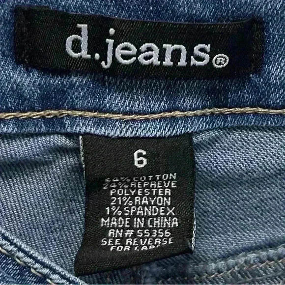 D. Jeans Skinny Denim Size 6 Medium Wash Pockets - Picture 8 of 8